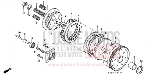 KUPPLUNG (CB125TDC/TDE) CB125TDC de 1982